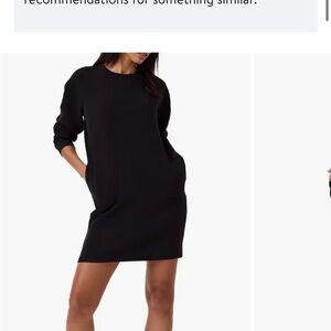 SPANX Black AirEssentials Long Sleeve Shift Dress Sz Small Pockets